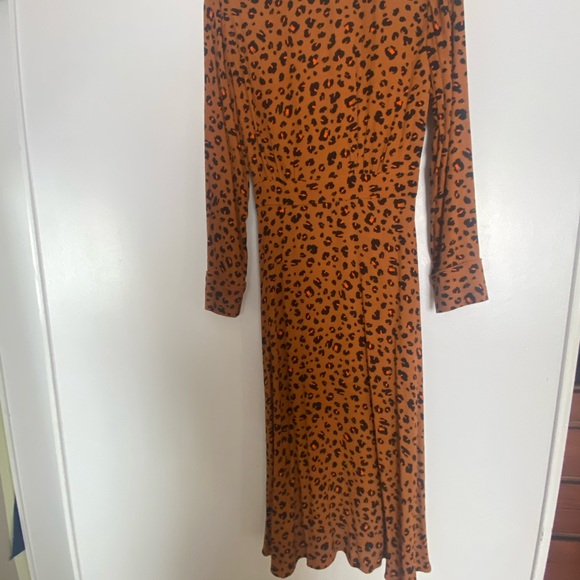 & OTHER STORIES LEOPARD PRINT WRAP DRESS Size 4/Small - Picture 6 of 6